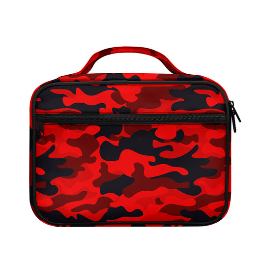 Red And Black Camouflage Print Briefcase Bible Bag