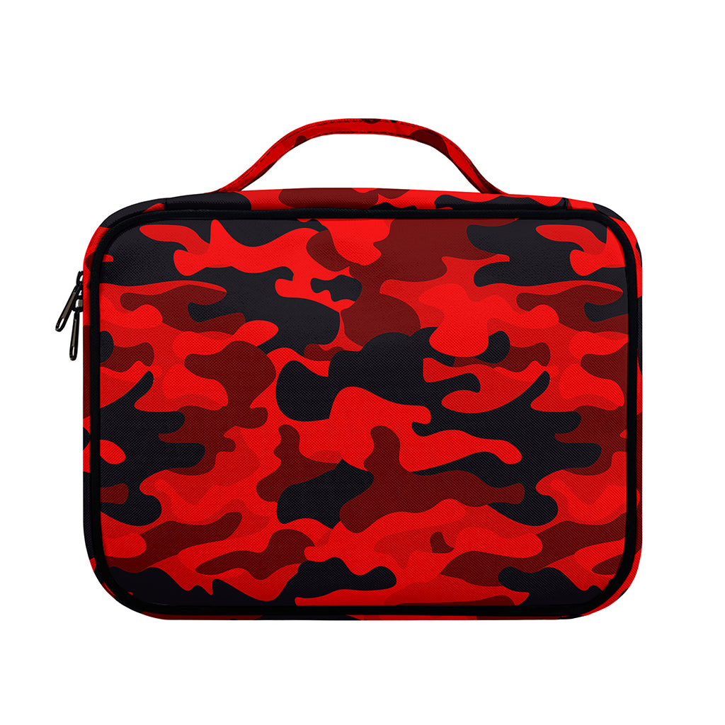 Red And Black Camouflage Print Briefcase Bible Bag