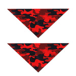 Red And Black Camouflage Print Dog Bandana