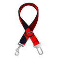 Red And Black Camouflage Print Dog Seat Belt