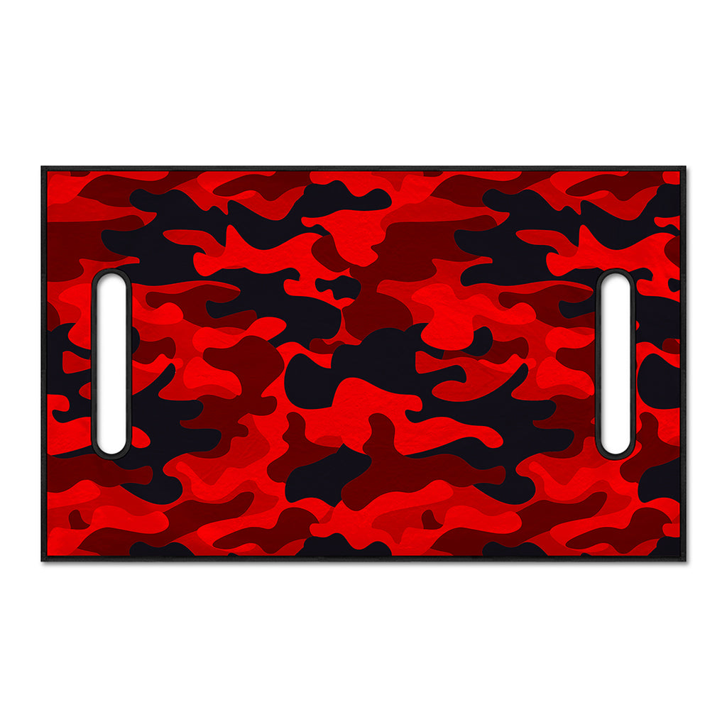 Red And Black Camouflage Print Golf Cart Seat Cover