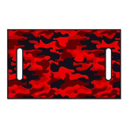 Red And Black Camouflage Print Golf Cart Seat Cover