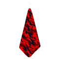 Red And Black Camouflage Print Hand Towel