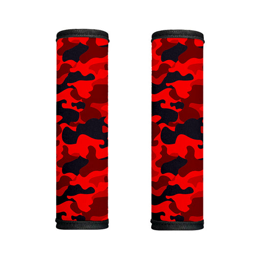 Red And Black Camouflage Print Handle Covers