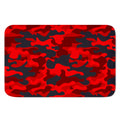 Red And Black Camouflage Print Indoor Door Mat