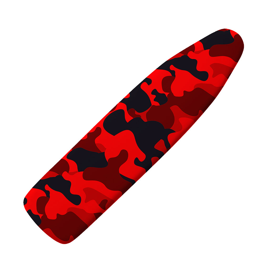 Red And Black Camouflage Print Ironing Board Cover