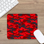 Red And Black Camouflage Print Mouse Pad
