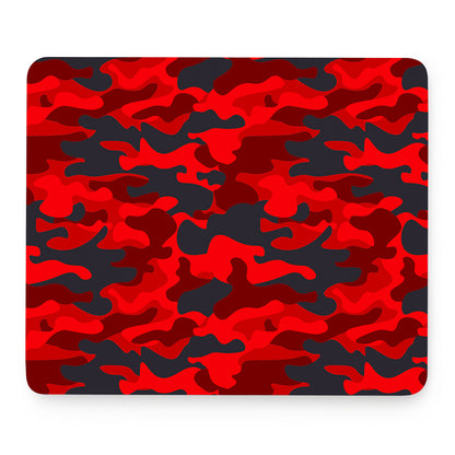 Red And Black Camouflage Print Mouse Pad