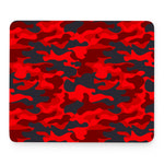 Red And Black Camouflage Print Mouse Pad
