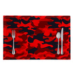 Red And Black Camouflage Print Placemat