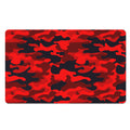 Red And Black Camouflage Print Polyester Doormat