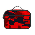 Red And Black Camouflage Print Portable Lunch Bag