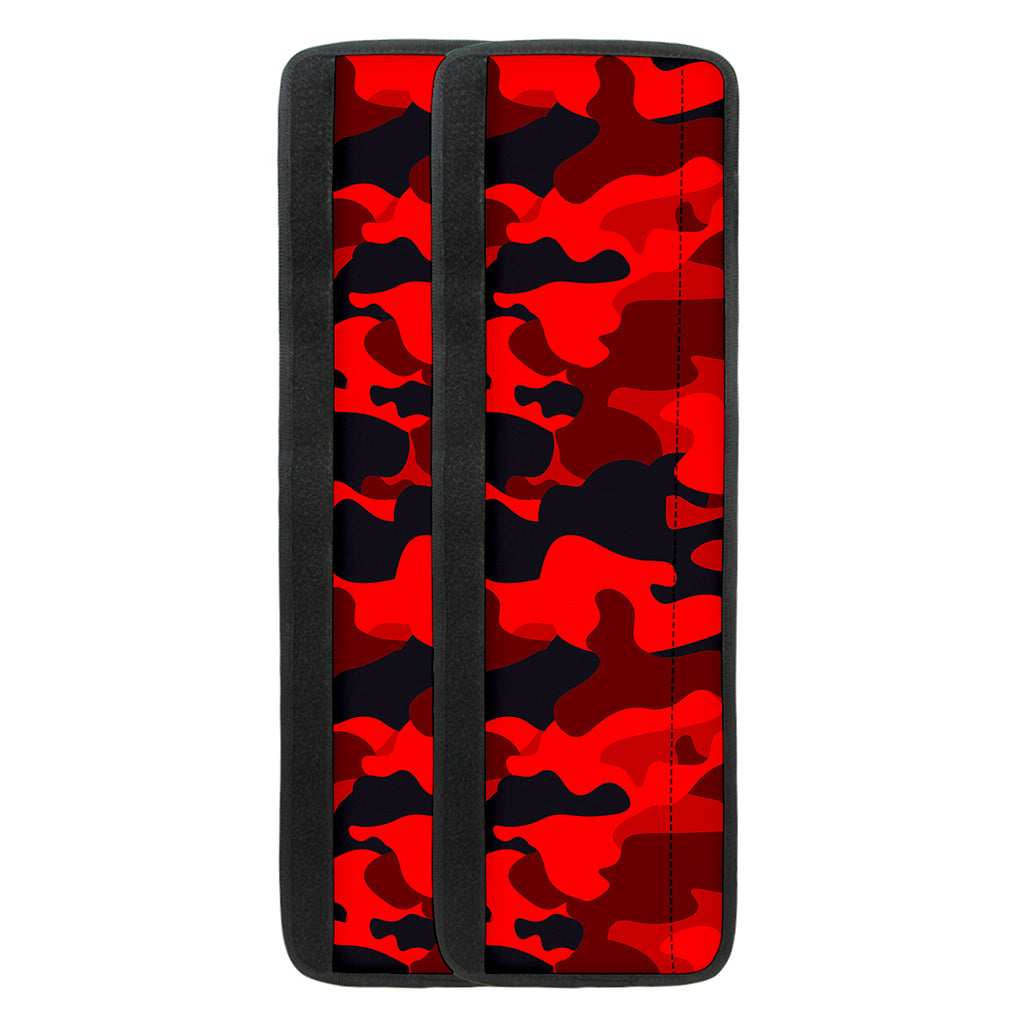 Red And Black Camouflage Print Refrigerator Handle Covers