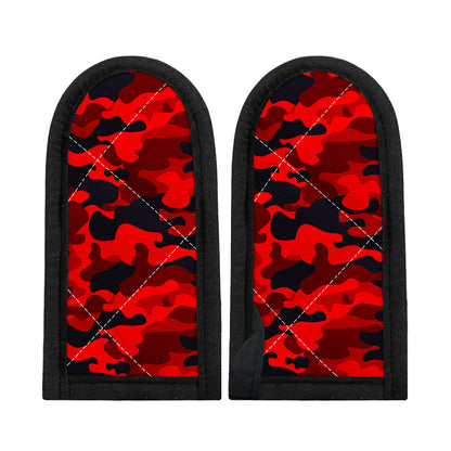 Red And Black Camouflage Print Skillet Handle Cover