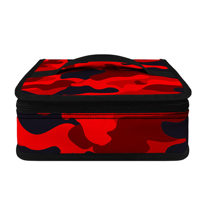 Red And Black Camouflage Print Small Lunch Bag