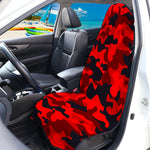 Red And Black Camouflage Print Waterproof Car Seat Cover