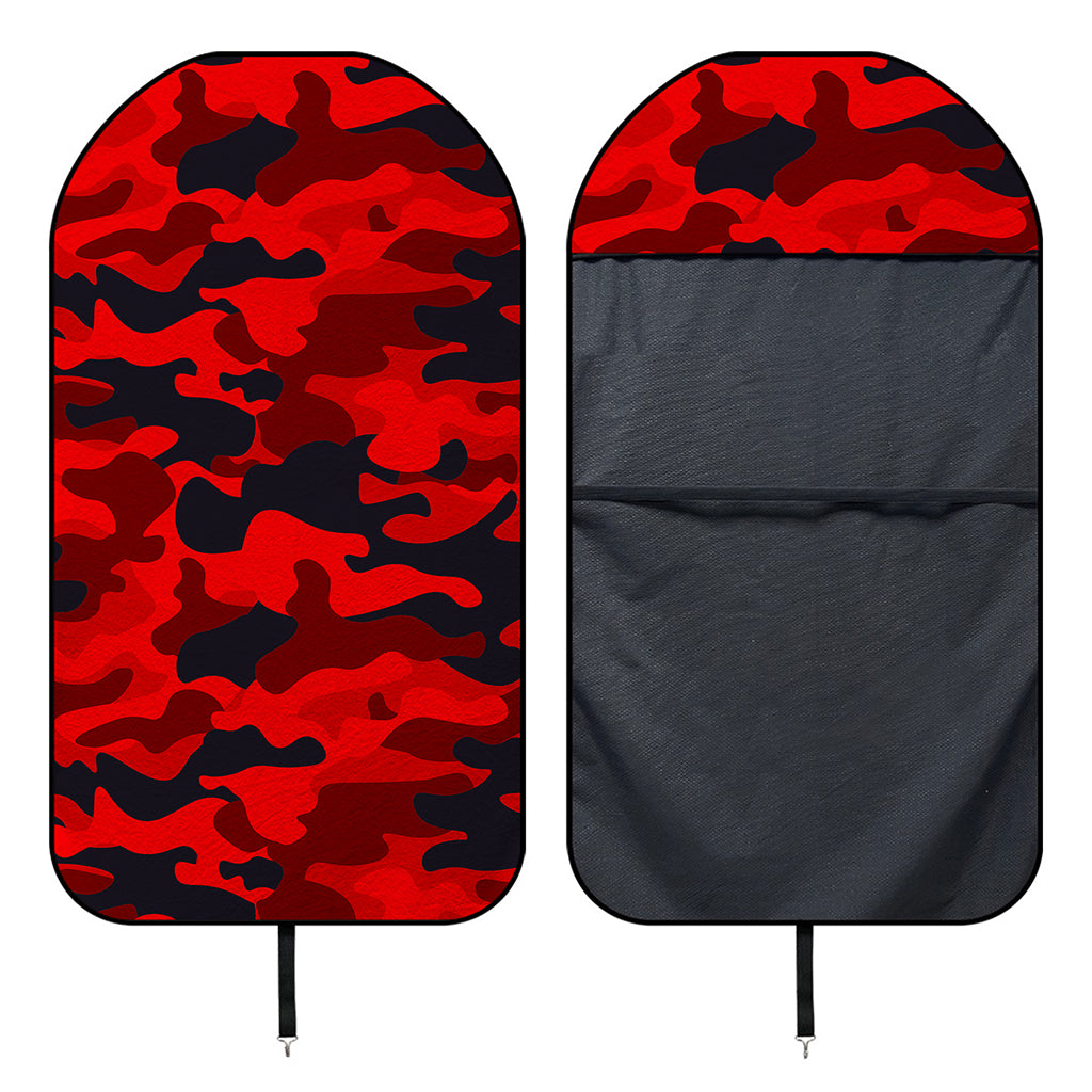 Red And Black Camouflage Print Waterproof Car Seat Cover