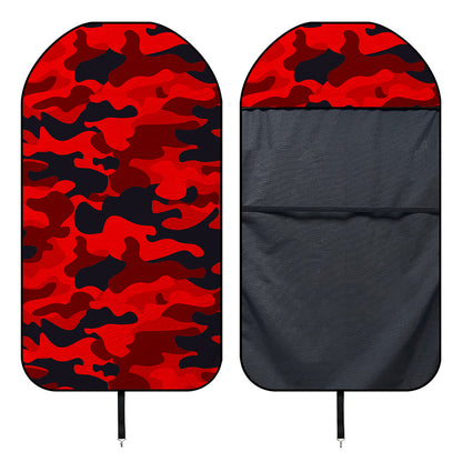 Red And Black Camouflage Print Waterproof Car Seat Cover