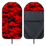 Red And Black Camouflage Print Waterproof Car Seat Cover