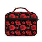 Red And Black Carnation Pattern Print Briefcase Bible Bag
