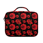 Red And Black Carnation Pattern Print Briefcase Bible Bag