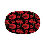 Red And Black Carnation Pattern Print Car Side Mirror Covers