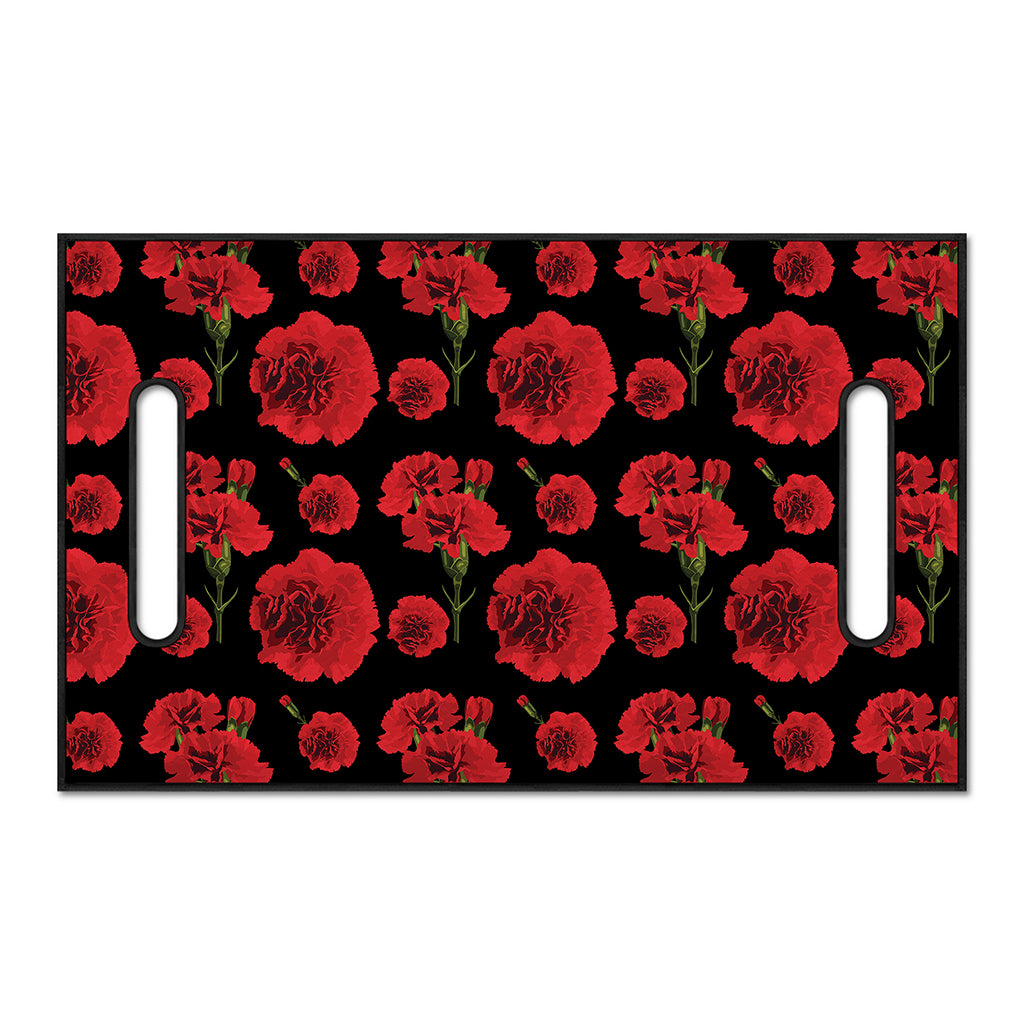 Red And Black Carnation Pattern Print Golf Cart Seat Cover