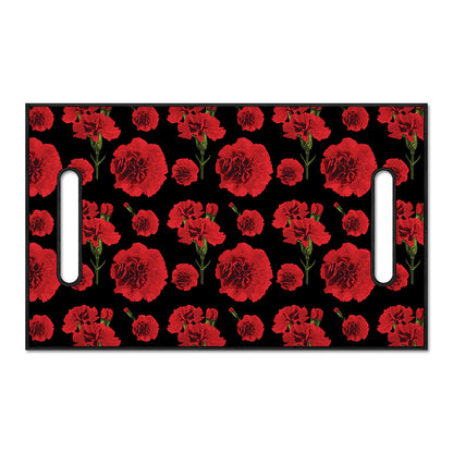 Red And Black Carnation Pattern Print Golf Cart Seat Cover