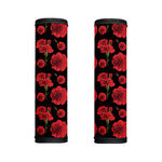 Red And Black Carnation Pattern Print Handle Covers