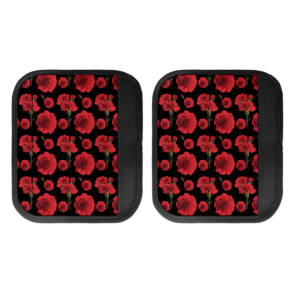 Red And Black Carnation Pattern Print Handle Covers