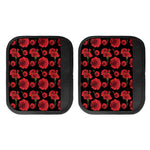 Red And Black Carnation Pattern Print Handle Covers