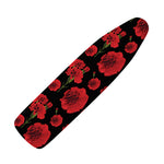 Red And Black Carnation Pattern Print Ironing Board Cover
