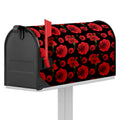 Red And Black Carnation Pattern Print Mailbox Cover