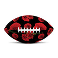 Red And Black Carnation Pattern Print Rugby Ball