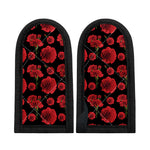 Red And Black Carnation Pattern Print Skillet Handle Cover