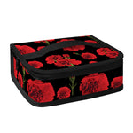 Red And Black Carnation Pattern Print Small Lunch Bag