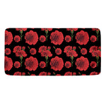 Red And Black Carnation Pattern Print Towel