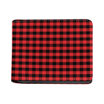 Red And Black Check Pattern Print Bifold Wallet