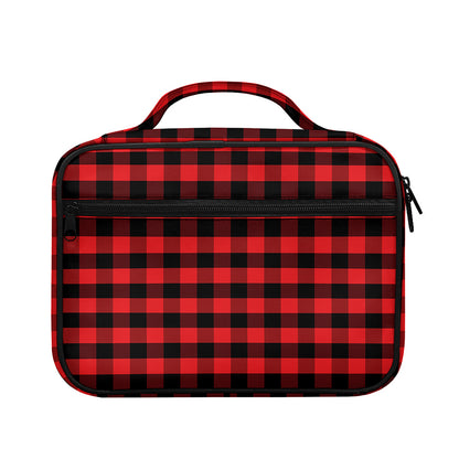 Red And Black Check Pattern Print Briefcase Bible Bag