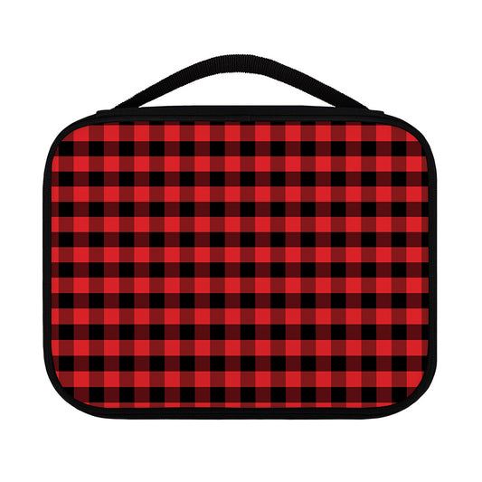 Red And Black Check Pattern Print Classic Bible Case