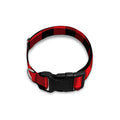 Red And Black Check Pattern Print Dog Collar