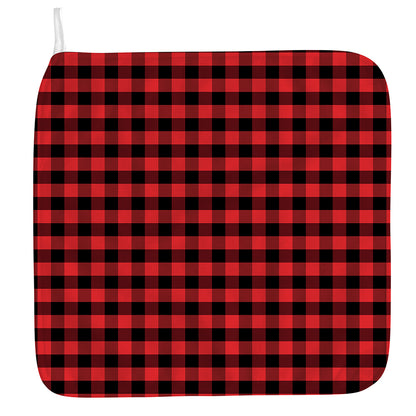 Red And Black Check Pattern Print Hand Towel