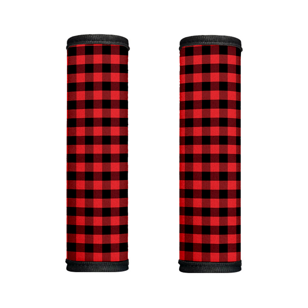 Red And Black Check Pattern Print Handle Covers