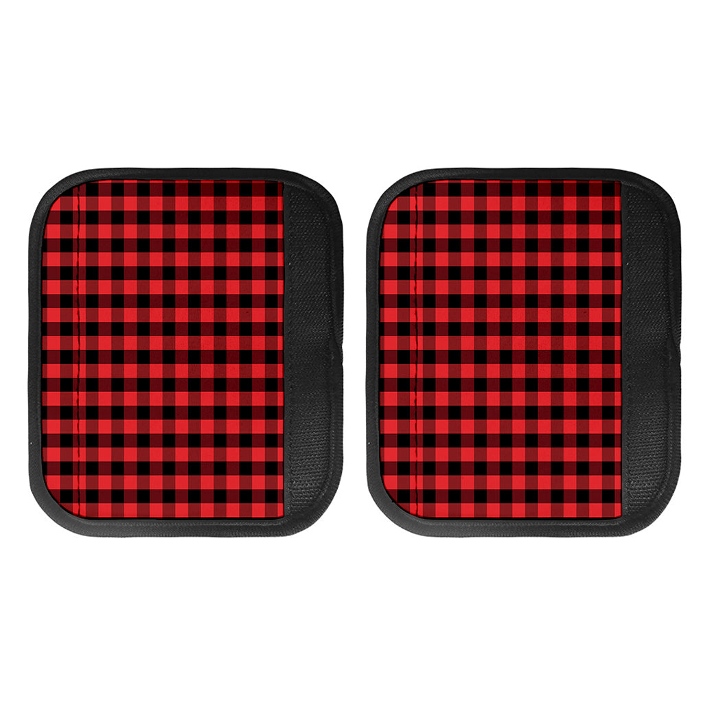 Red And Black Check Pattern Print Handle Covers
