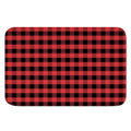 Red And Black Check Pattern Print Indoor Door Mat