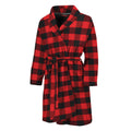 Red And Black Check Pattern Print Men's Bathrobe
