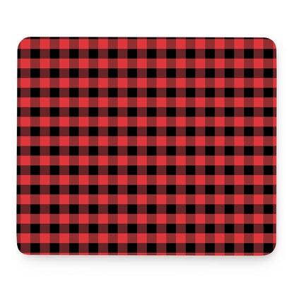Red And Black Check Pattern Print Mouse Pad