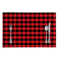 Red And Black Check Pattern Print Placemat