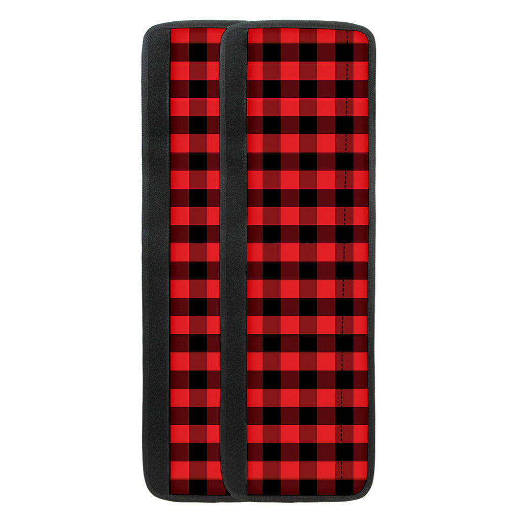 Red And Black Check Pattern Print Refrigerator Handle Covers
