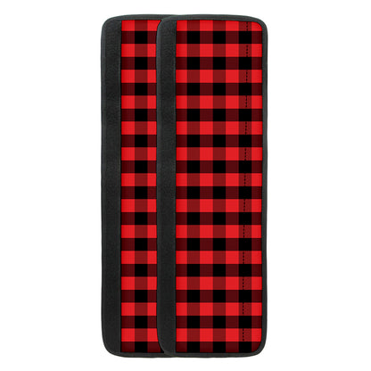 Red And Black Check Pattern Print Refrigerator Handle Covers